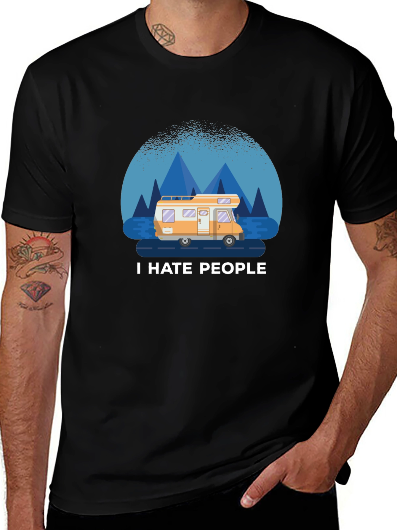 I Hate People T-Shirt - Camper Van Design