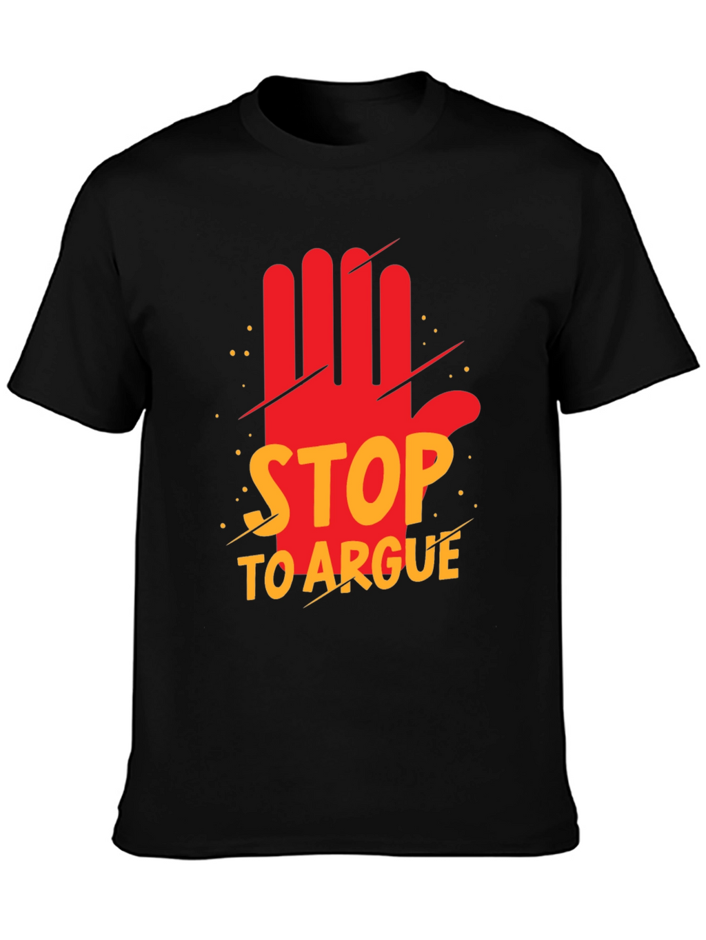 Stop to Argue Graphic Tee - Black