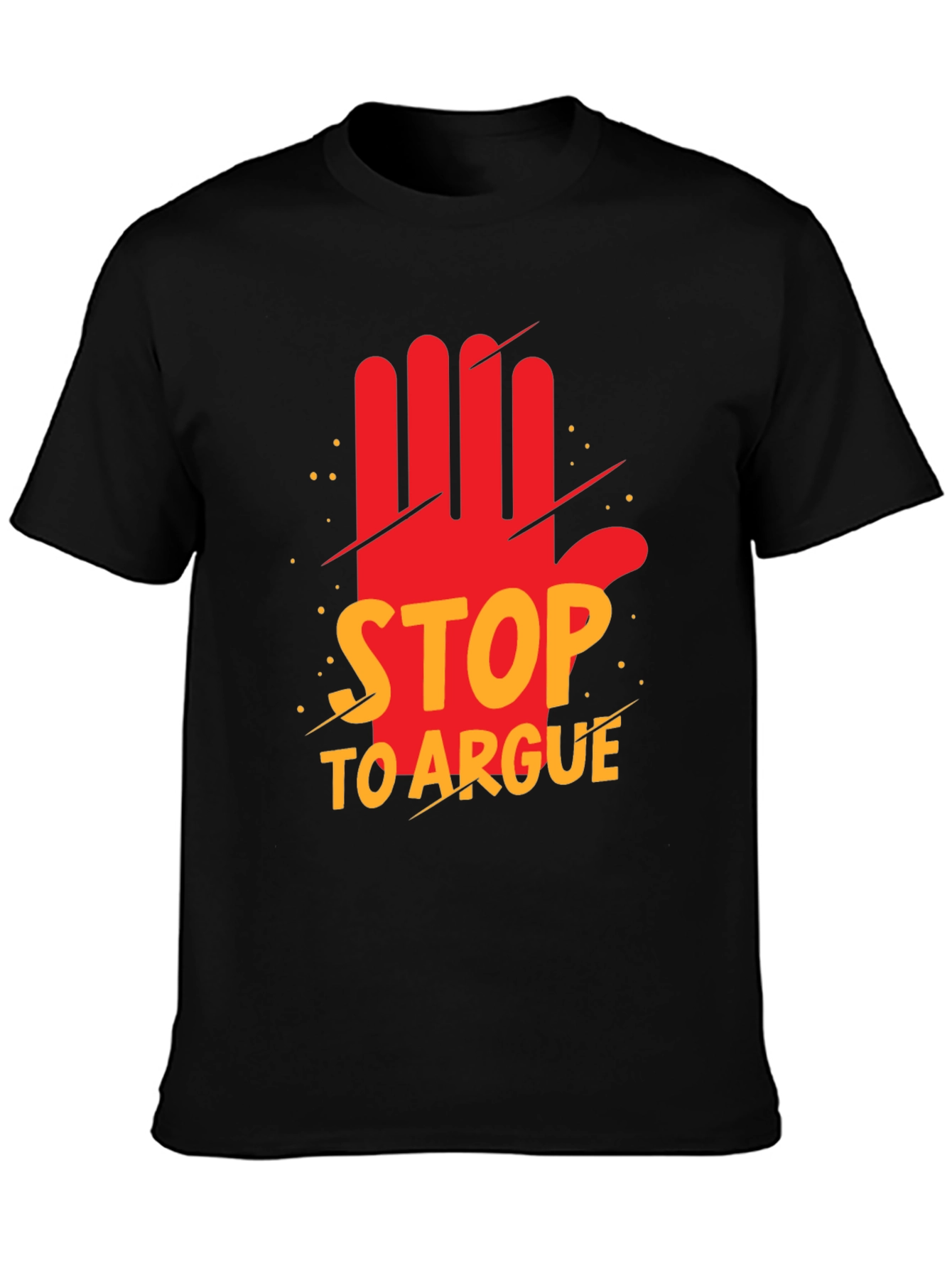 Stop to Argue Graphic Tee - Black