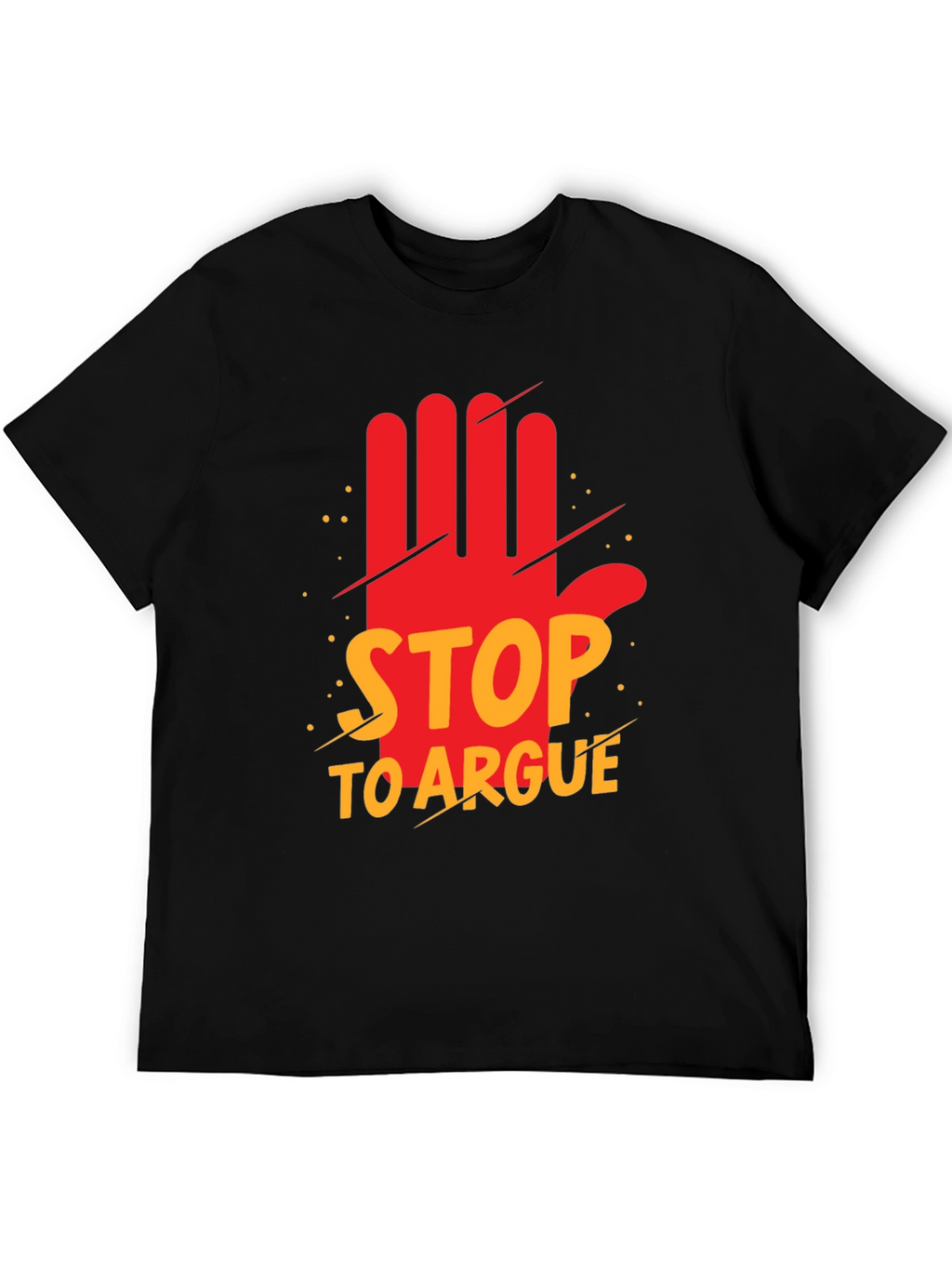 Stop to Argue Graphic Tee - Black