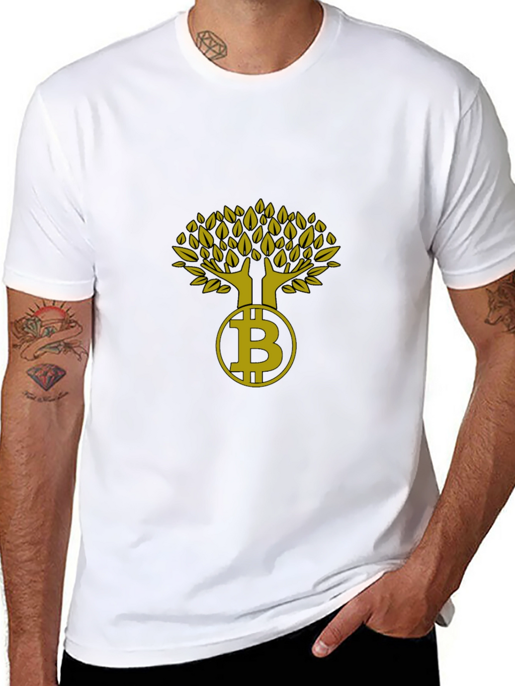 Bitcoin Tree Graphic Tee - Crypto Investor Fashion