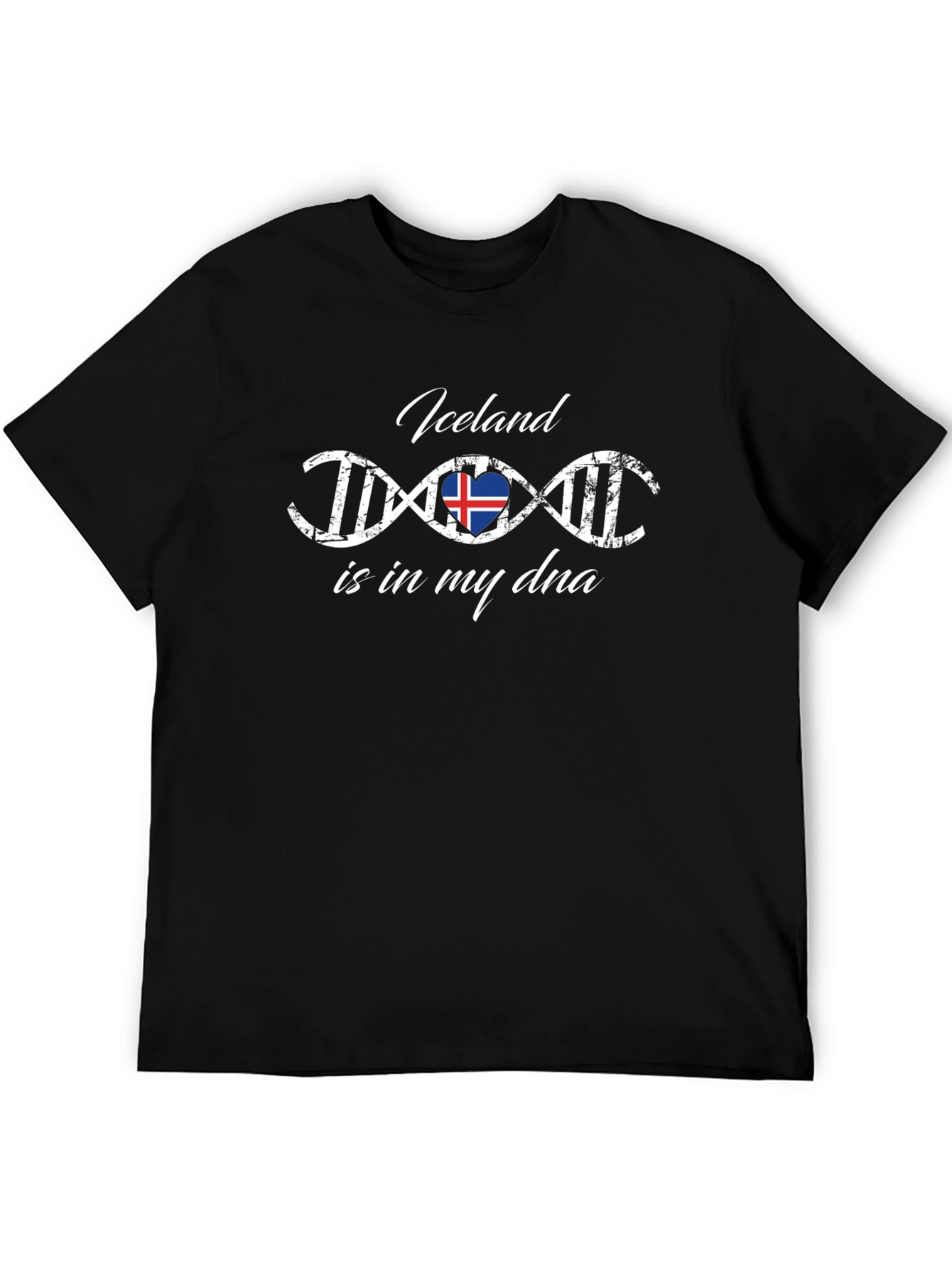 Iceland DNA T-Shirt - Black Crew Neck
