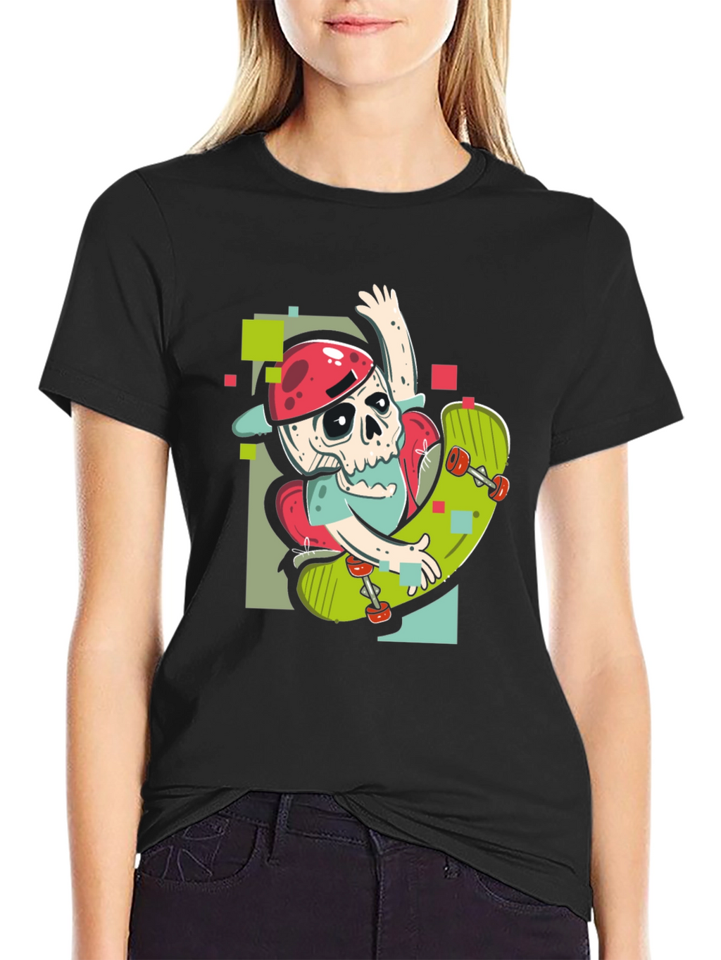 Skateboarding Skeleton Graphic Tee