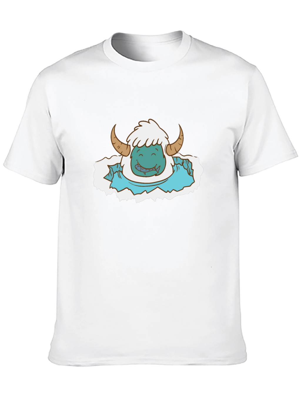 Monster Cartoon Graphic Print Tee
