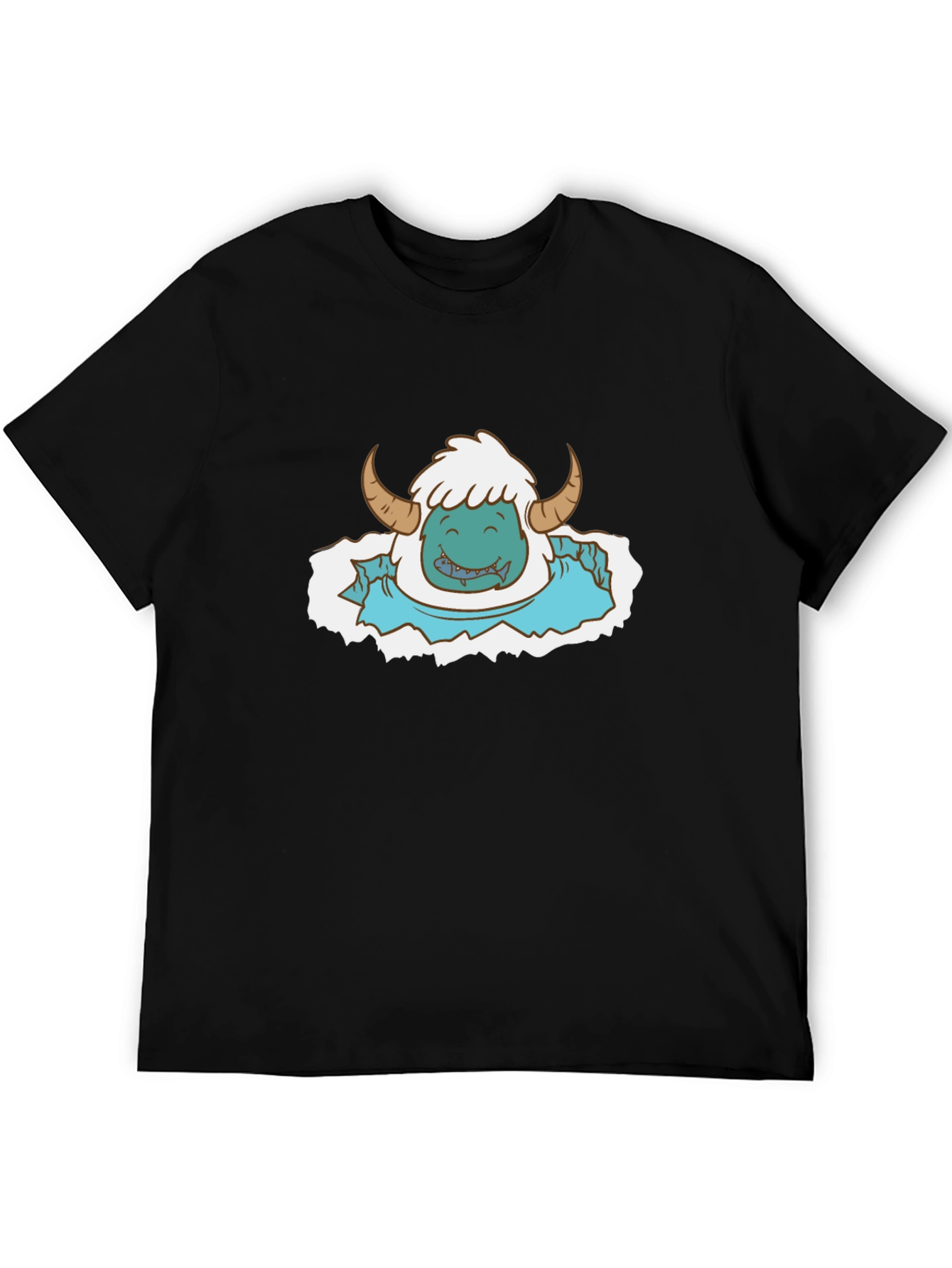 Monster Cartoon Graphic Print Tee