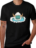 Monster Cartoon Graphic Print Tee