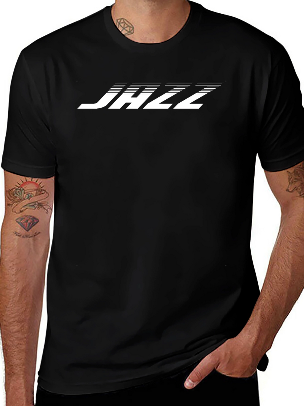 Jazz Graphic Black T-Shirt - Cool & Casual