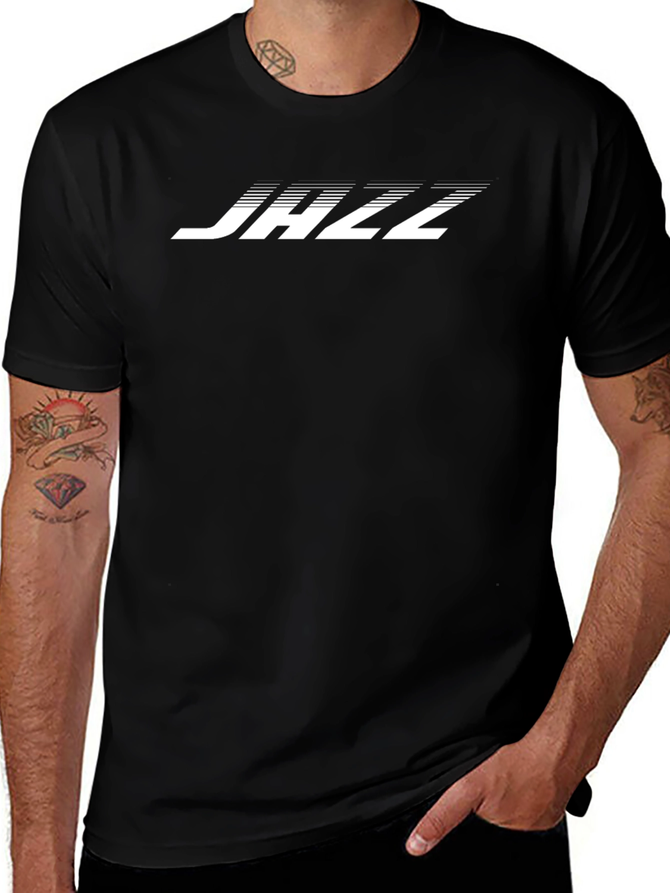 Jazz Graphic Black T-Shirt - Cool & Casual