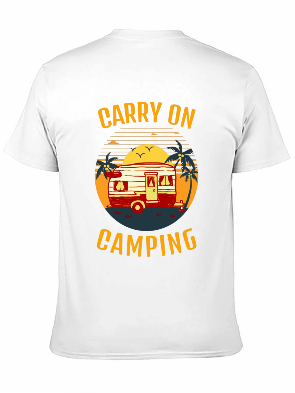 Carry On Camping Graphic Tee - Retro Camper Design