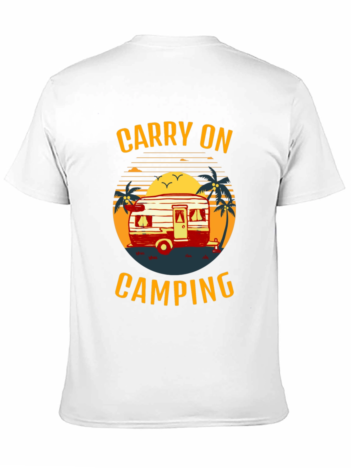 Carry On Camping Graphic Tee - Retro Camper Design