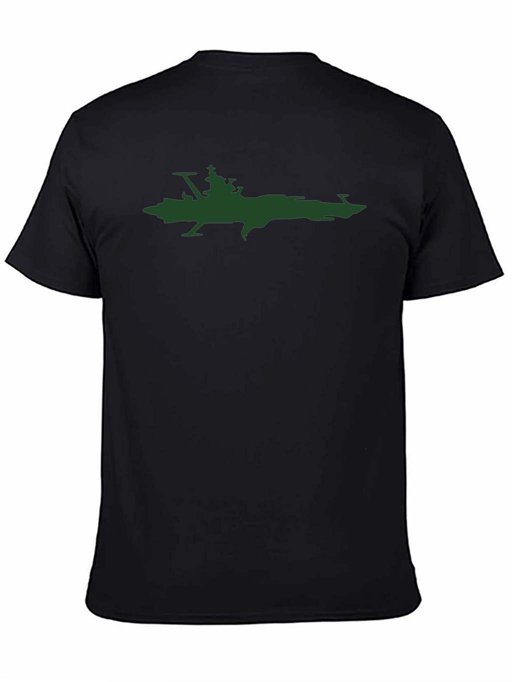 Sci-Fi Spaceship Graphic Tee - Black