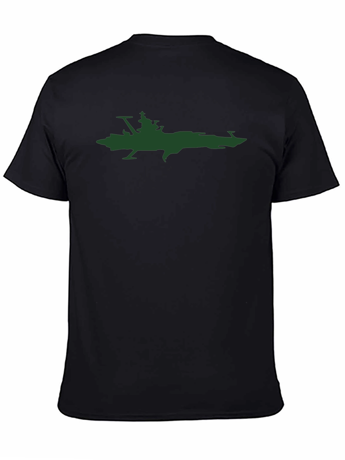 Sci-Fi Spaceship Graphic Tee - Black