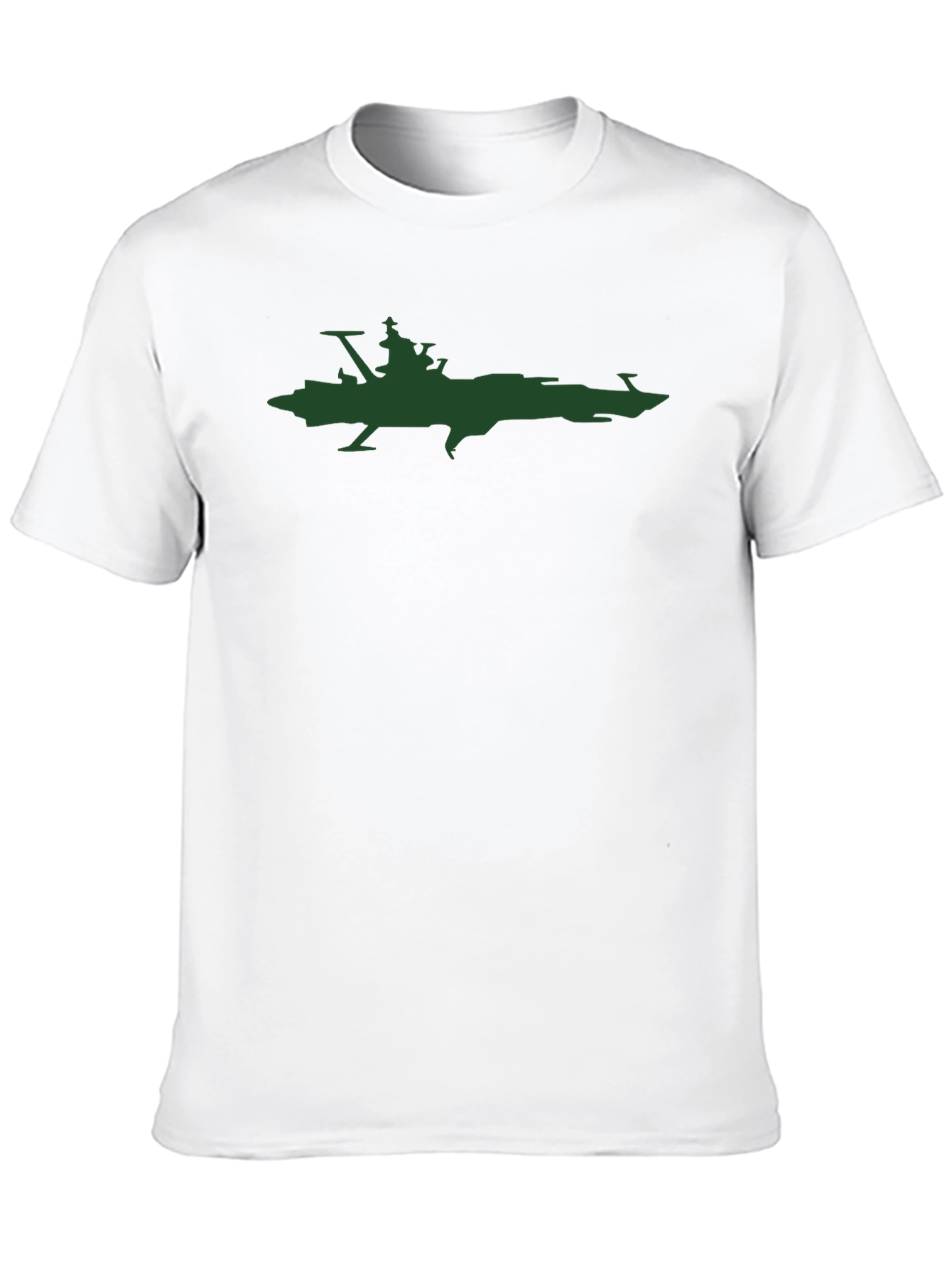 Sci-Fi Spaceship Graphic Tee - Black