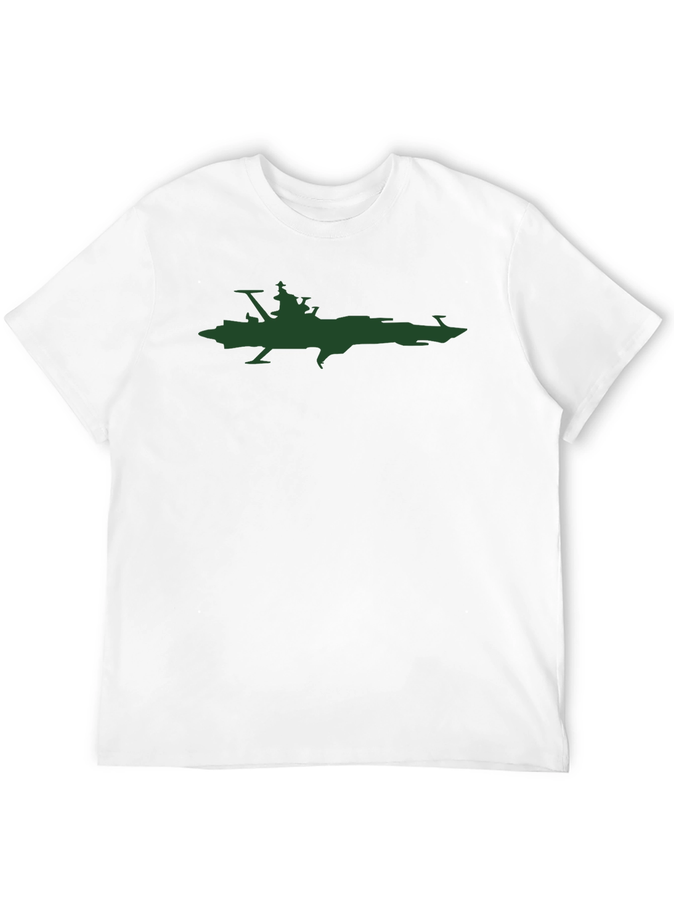 Sci-Fi Spaceship Graphic Tee - Black