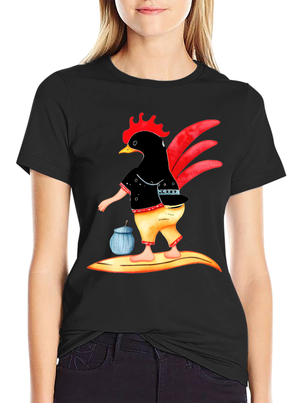 Cool Chicken Surfer T-Shirt
