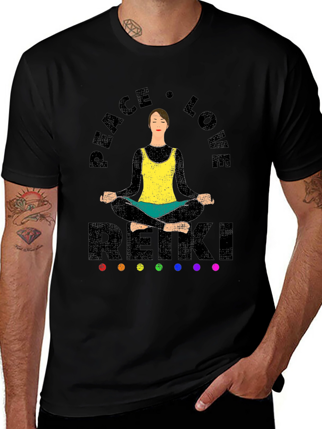 Peace Love Reiki T-Shirt - Spiritual Meditation Tee