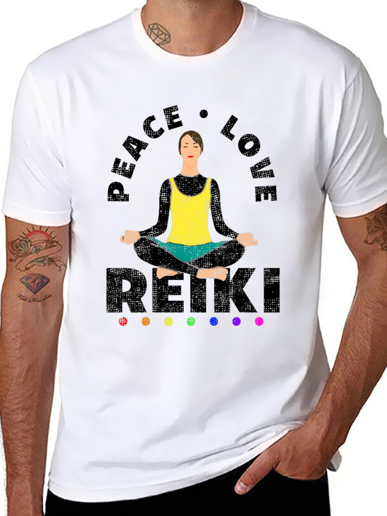 Peace Love Reiki T-Shirt - Spiritual Meditation Tee