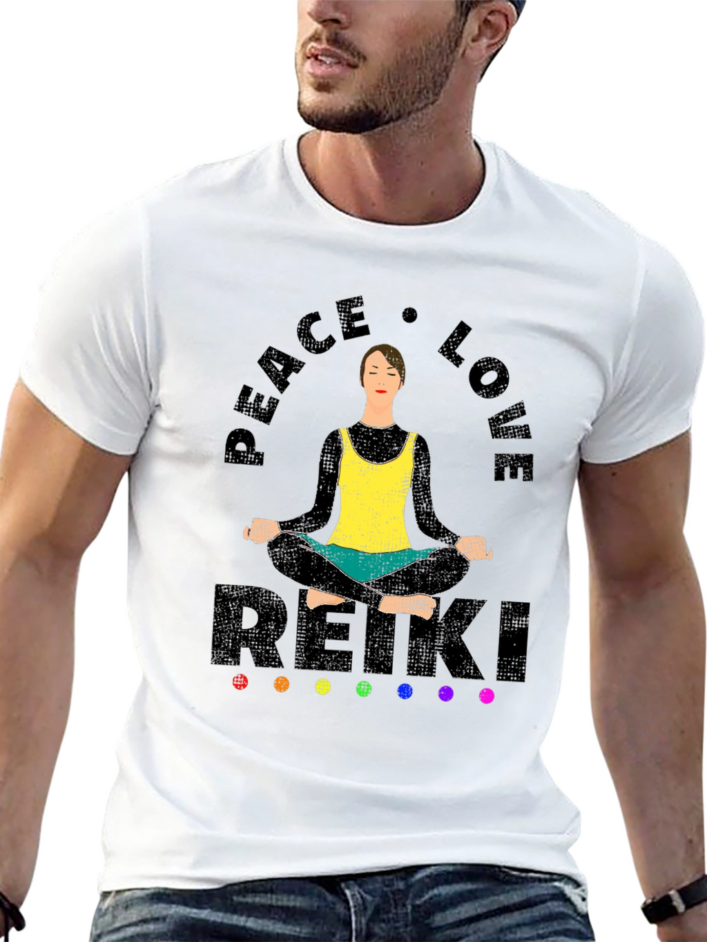 Peace Love Reiki T-Shirt - Spiritual Meditation Tee