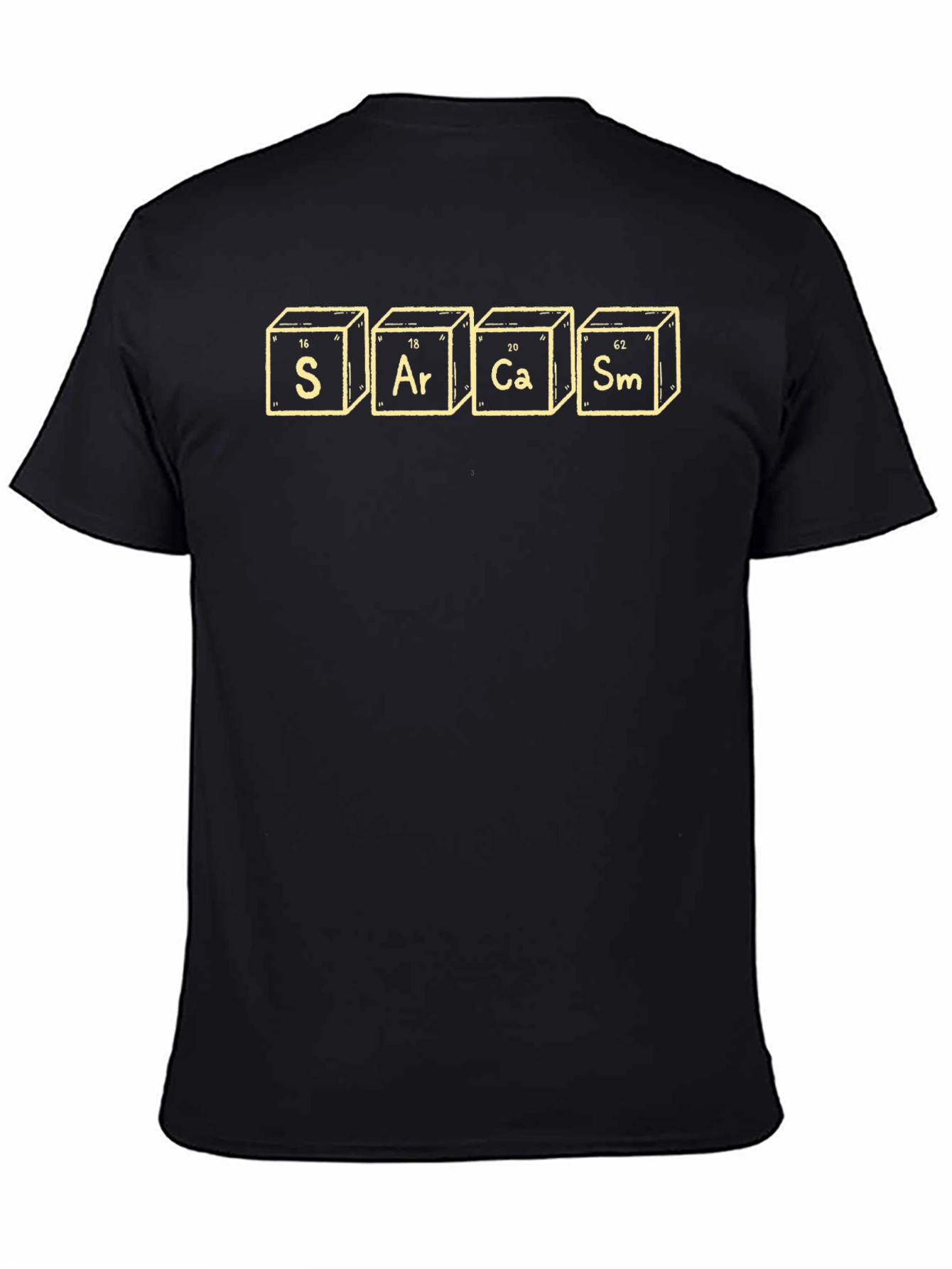 Sarcasm Periodic Table Black T-Shirt