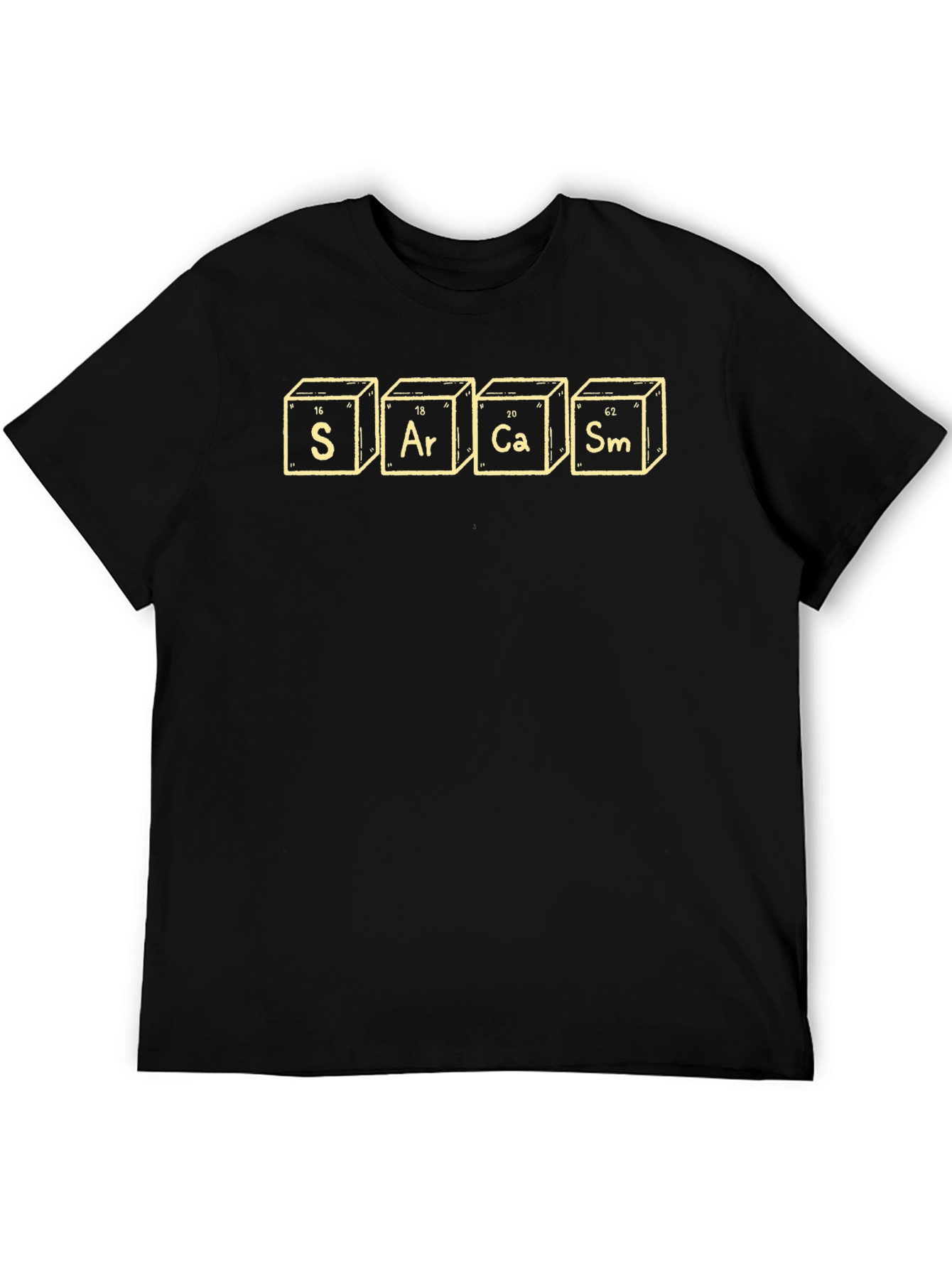 Sarcasm Periodic Table Black T-Shirt