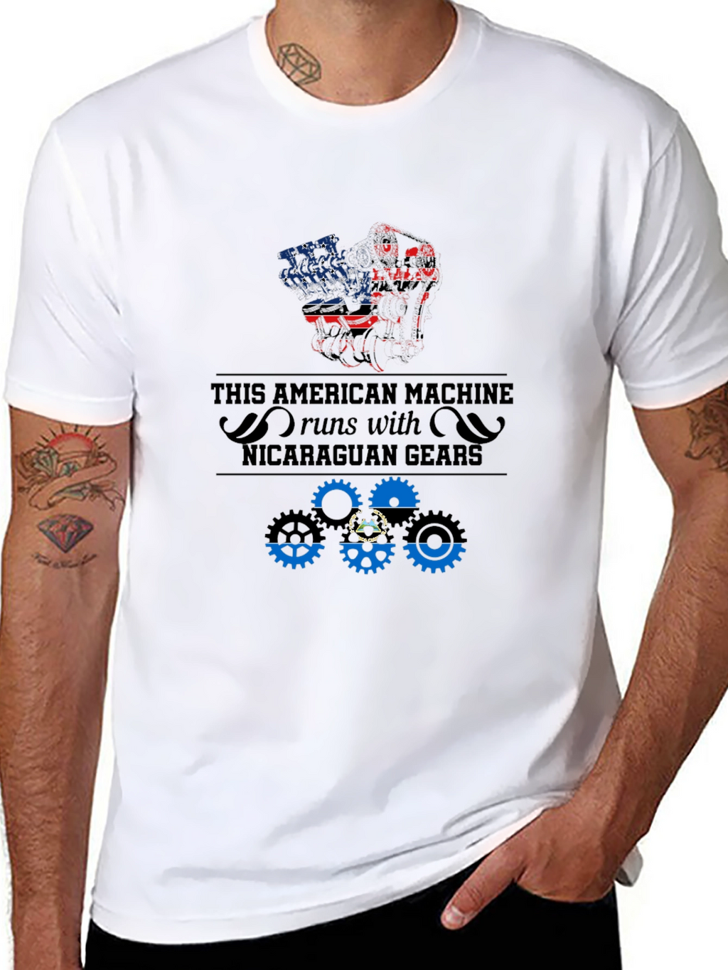 American Machine Nicaragua Gears T-Shirt