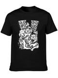 Dog Band T-Shirt - Black Cotton Music Tee