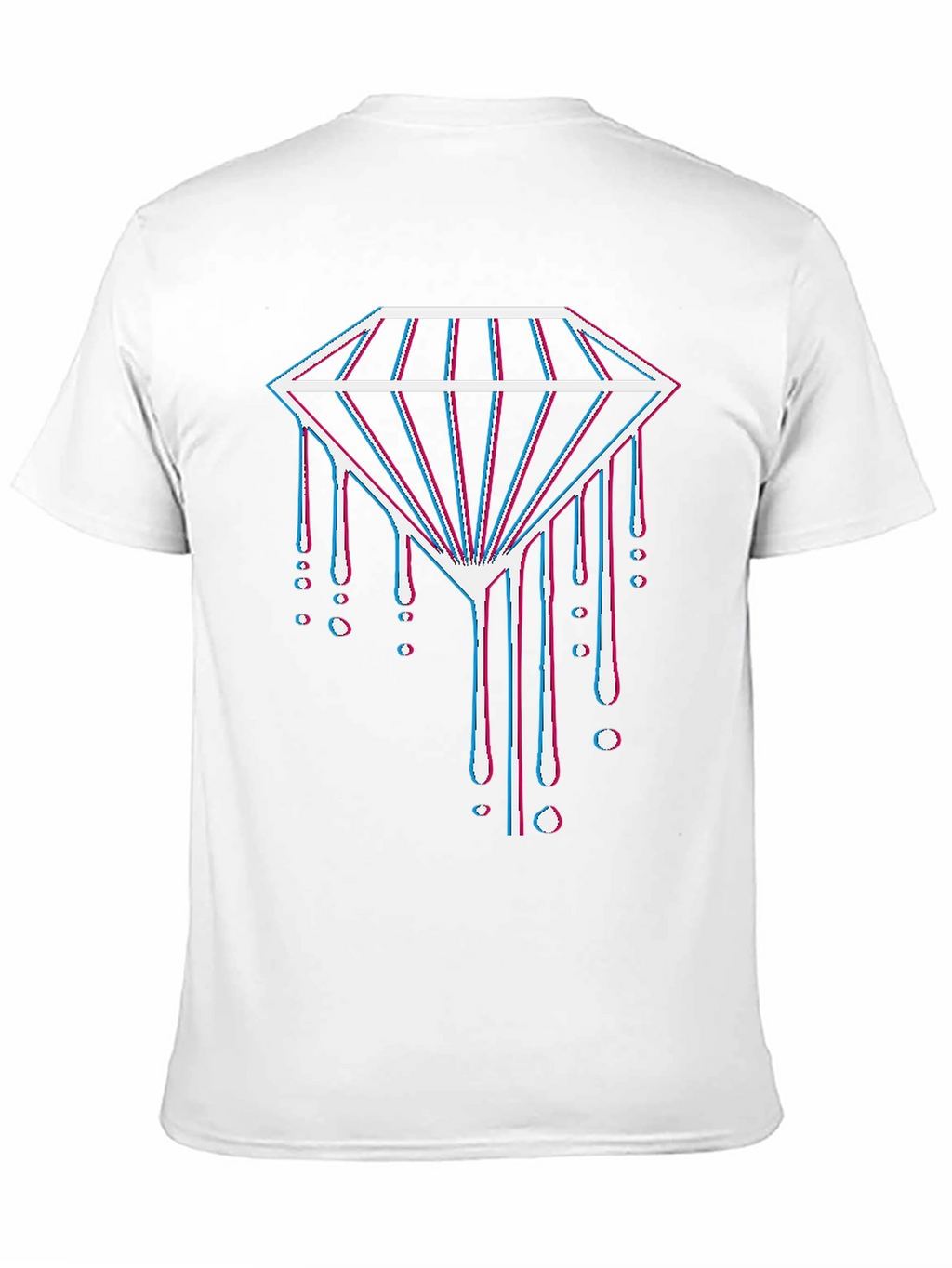 Diamond Drip Tee - 3D Effect Graphic Print