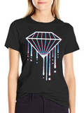 Diamond Drip Tee - 3D Effect Graphic Print