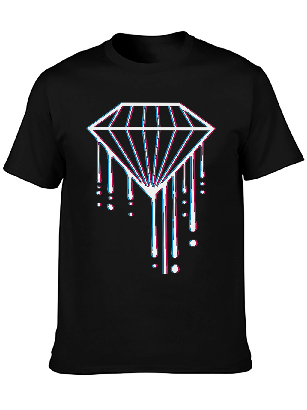 Diamond Drip Tee - 3D Effect Graphic Print