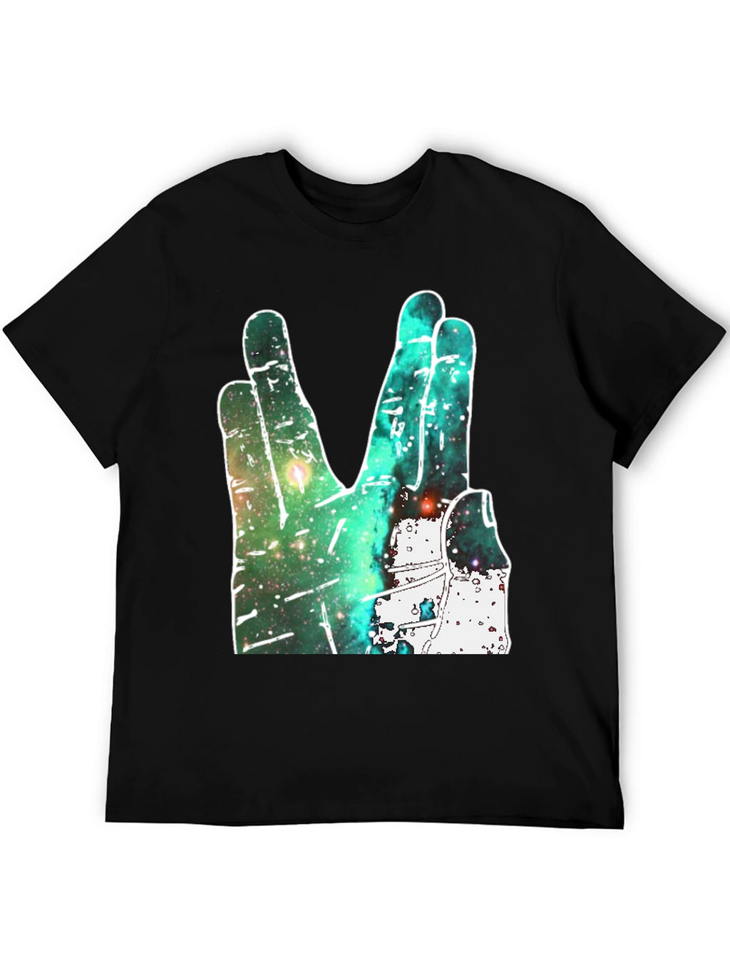 Live Long and Prosper Graphic Tee - Galaxy Hand
