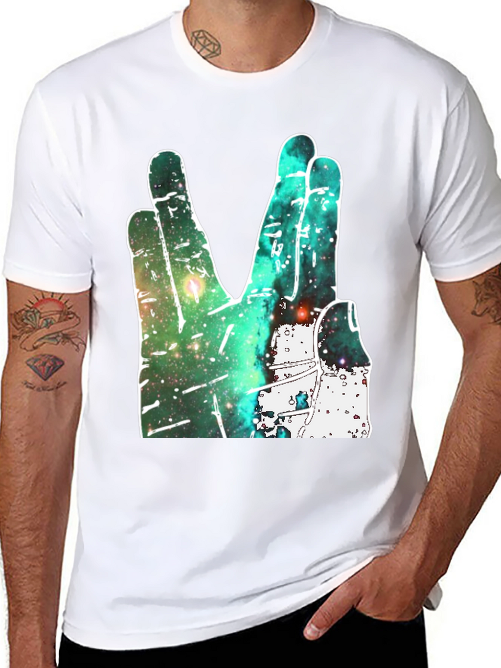 Live Long and Prosper Graphic Tee - Galaxy Hand