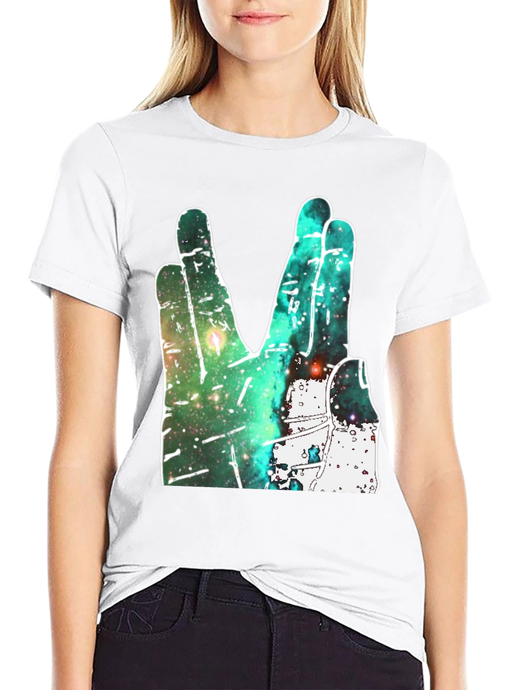 Live Long and Prosper Graphic Tee - Galaxy Hand