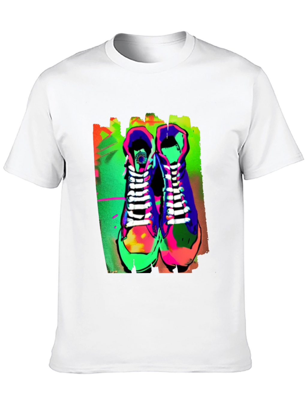 Neon Sneaker Graphic Tee - Streetwear Style
