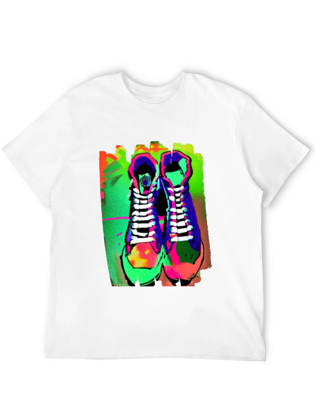 Neon Sneaker Graphic Tee - Streetwear Style