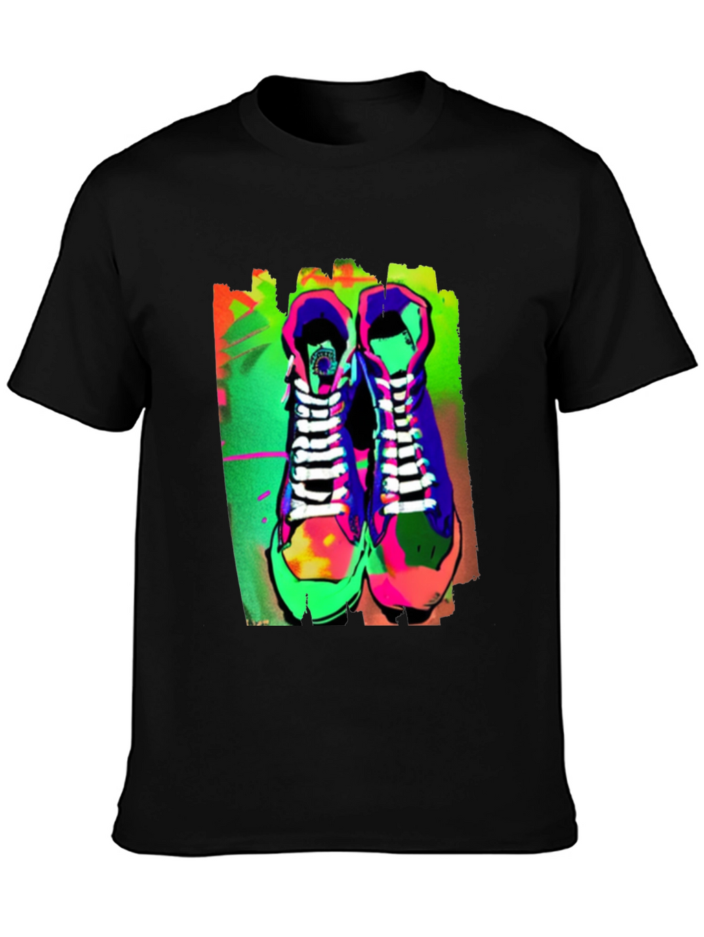 Neon Sneaker Graphic Tee - Streetwear Style