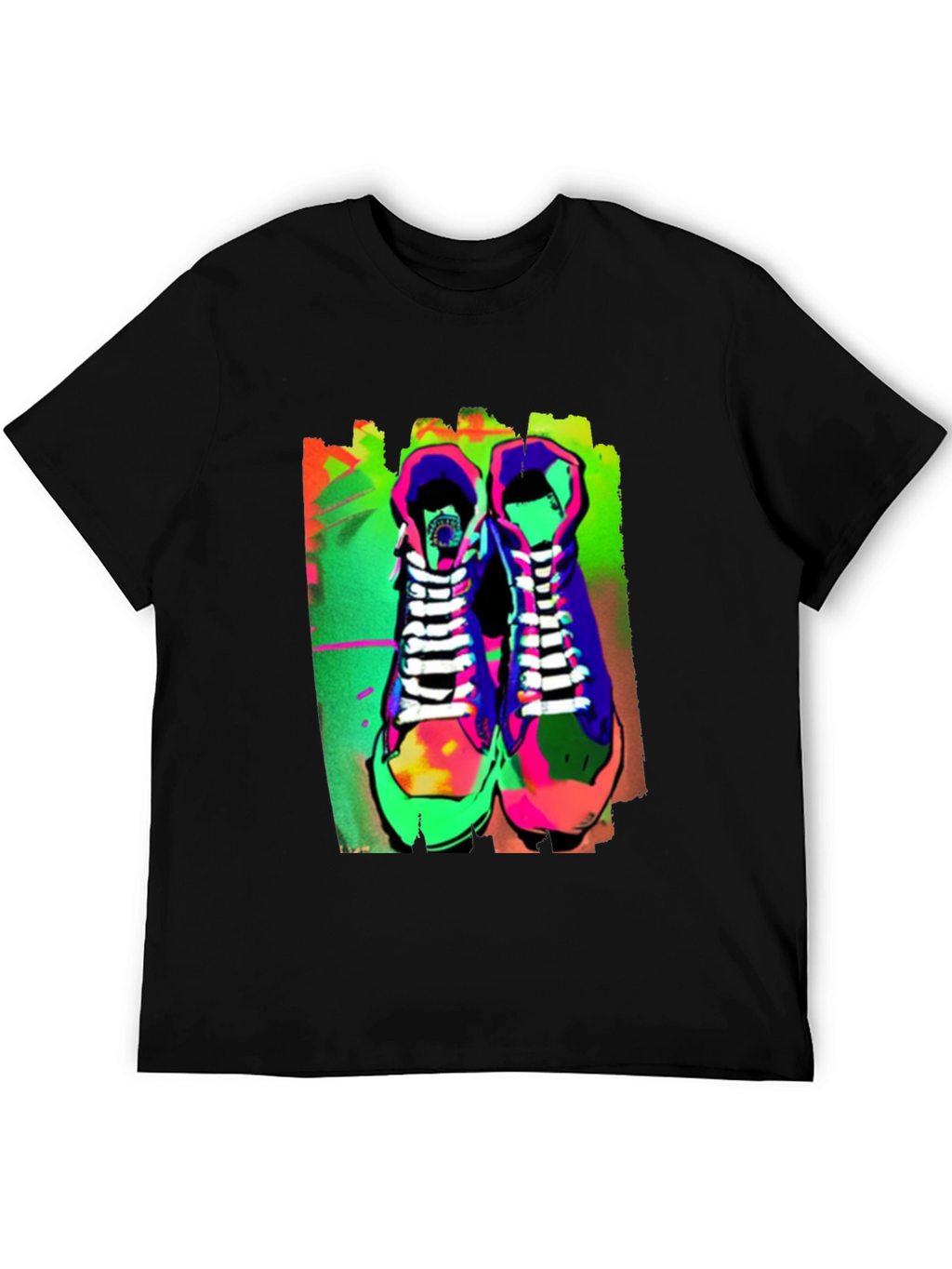 Neon Sneaker Graphic Tee - Streetwear Style