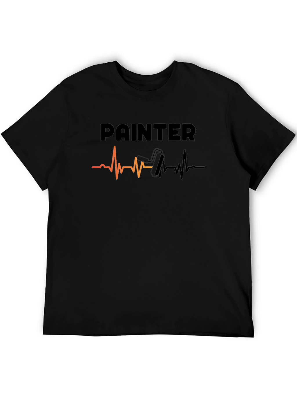 Painter Heartbeat T-Shirt - Black Cotton Tee