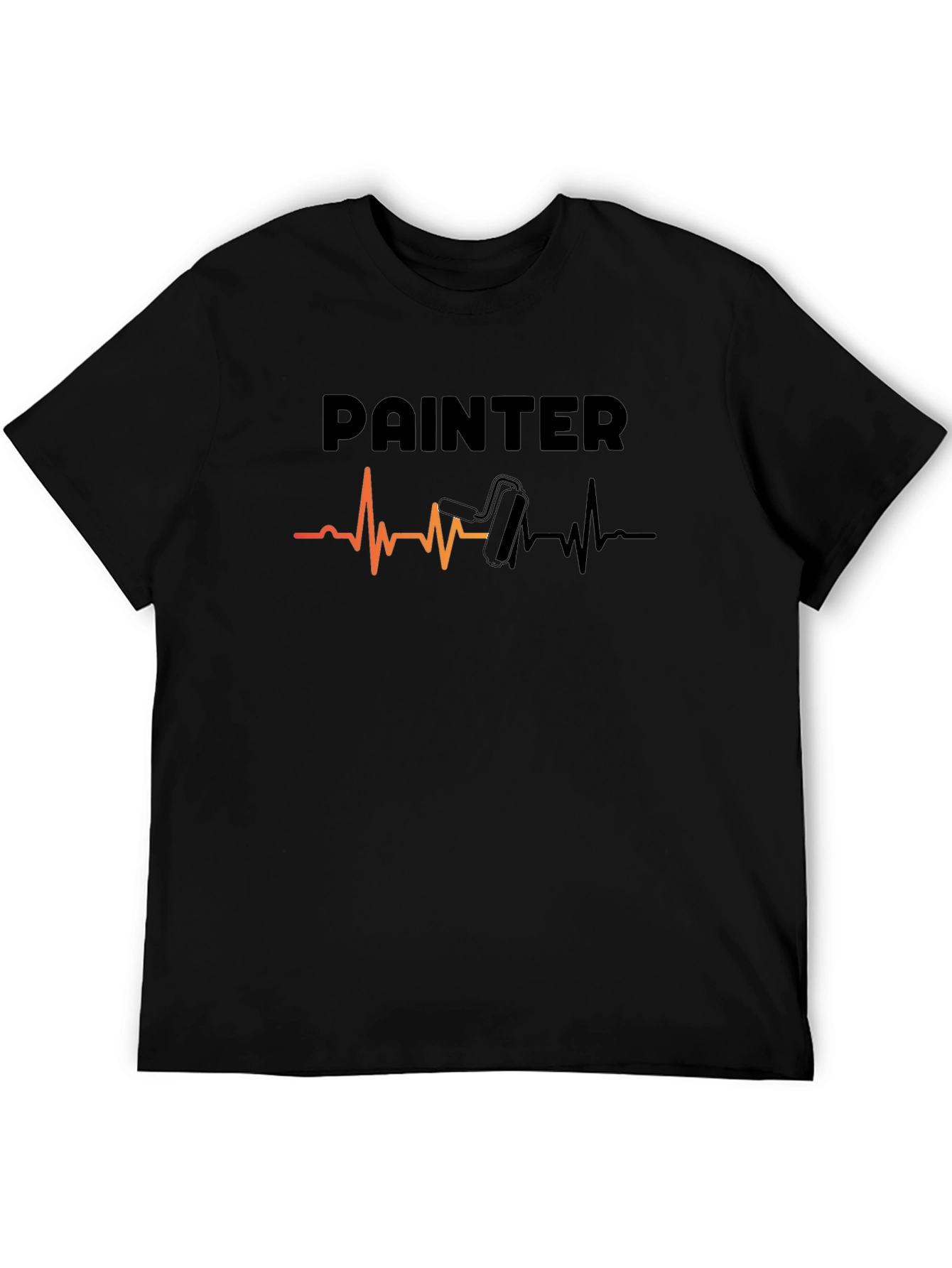 Painter Heartbeat T-Shirt - Black Cotton Tee