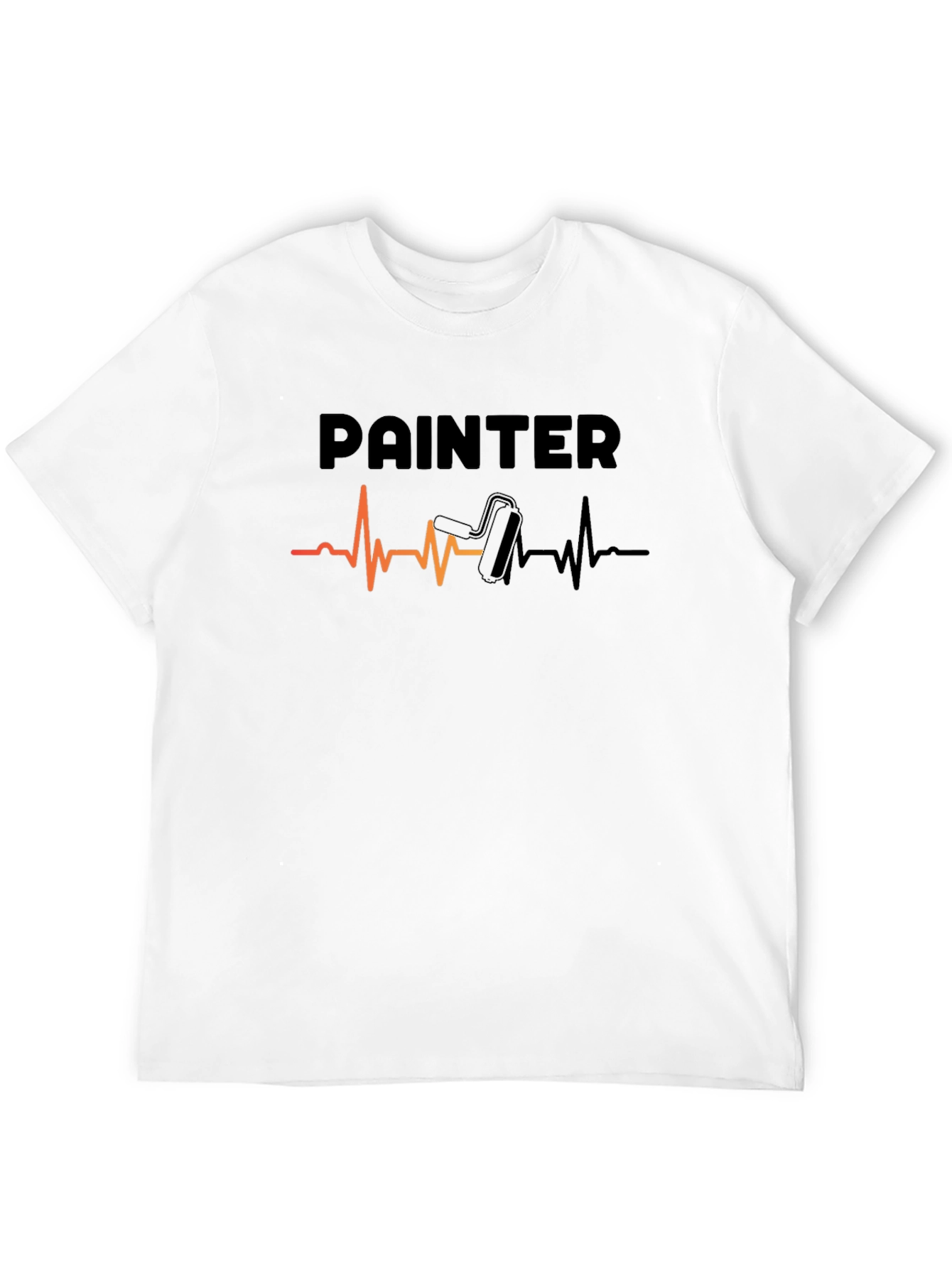 Painter Heartbeat T-Shirt - Black Cotton Tee