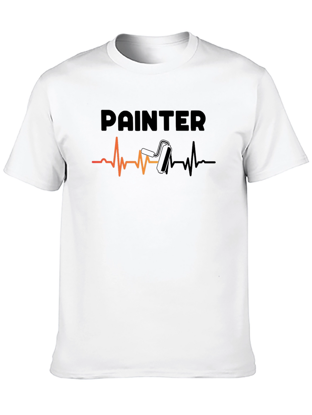 Painter Heartbeat T-Shirt - Black Cotton Tee
