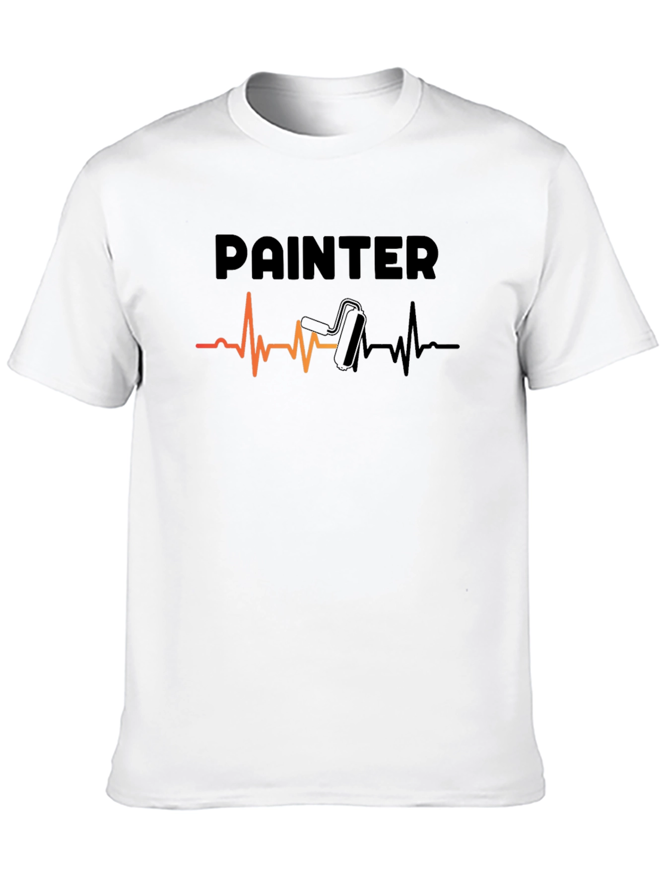 Painter Heartbeat T-Shirt - Black Cotton Tee
