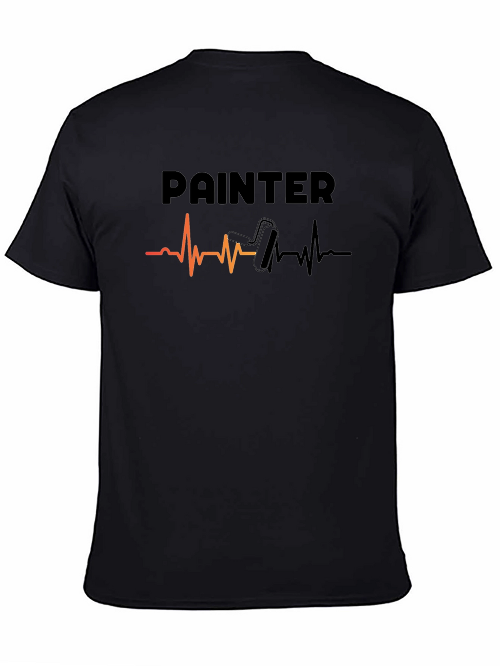 Painter Heartbeat T-Shirt - Black Cotton Tee