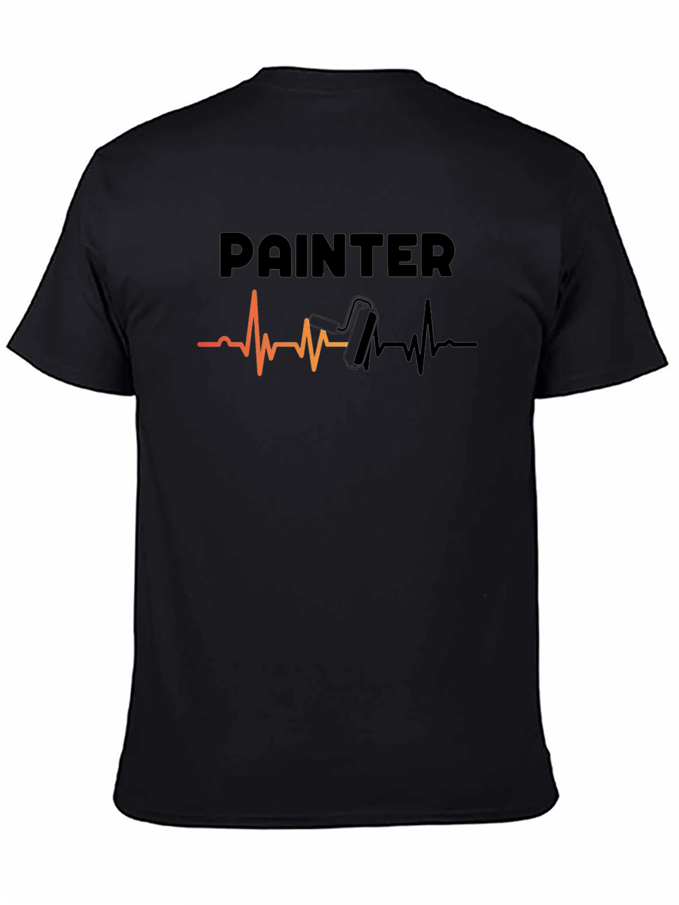 Painter Heartbeat T-Shirt - Black Cotton Tee