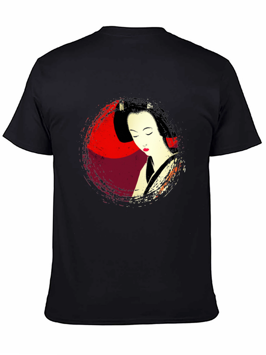 Geisha Graphic Print Mens T-Shirt