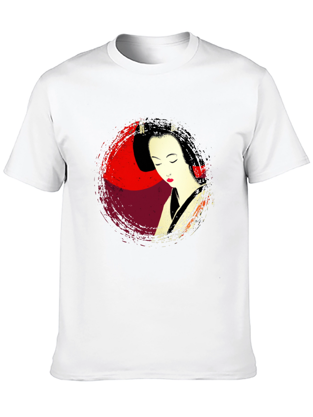 Geisha Graphic Print Mens T-Shirt