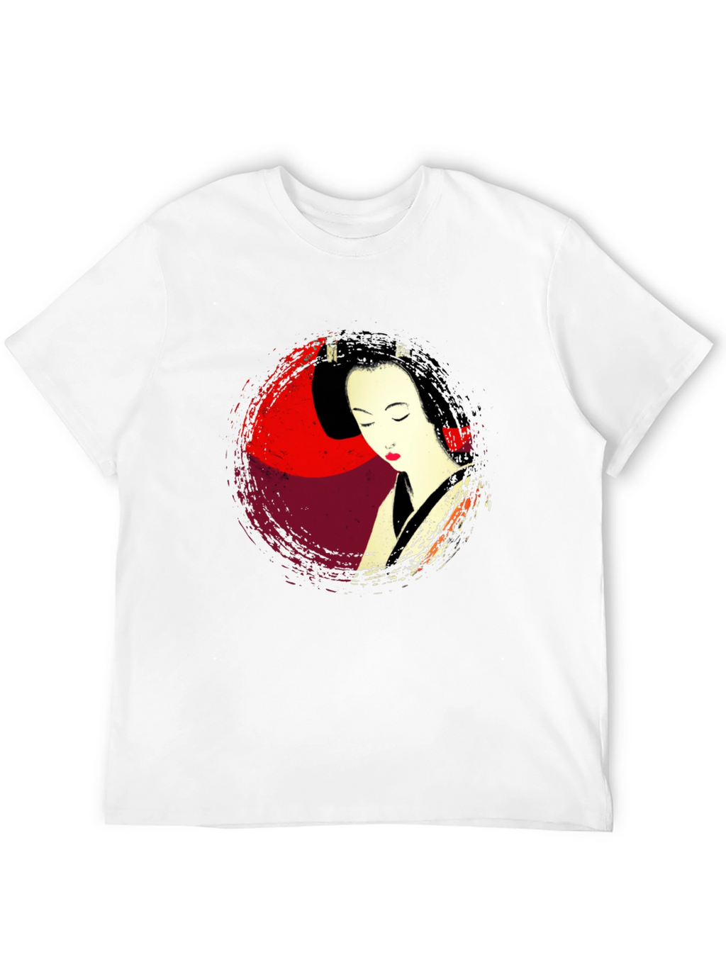 Geisha Graphic Print Mens T-Shirt