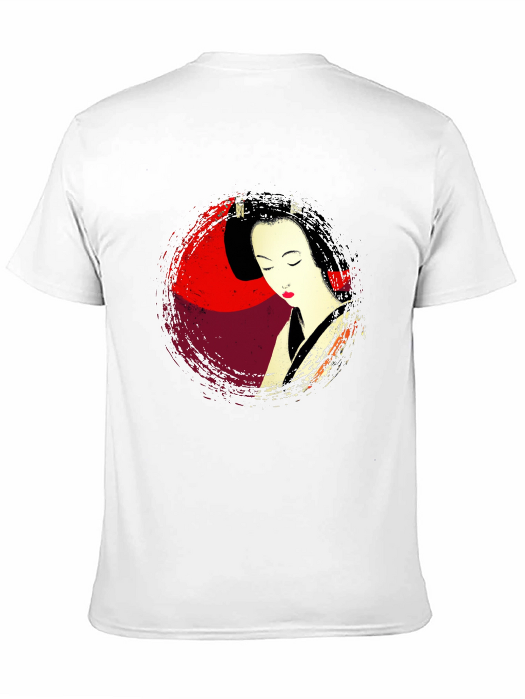 Geisha Graphic Print Mens T-Shirt