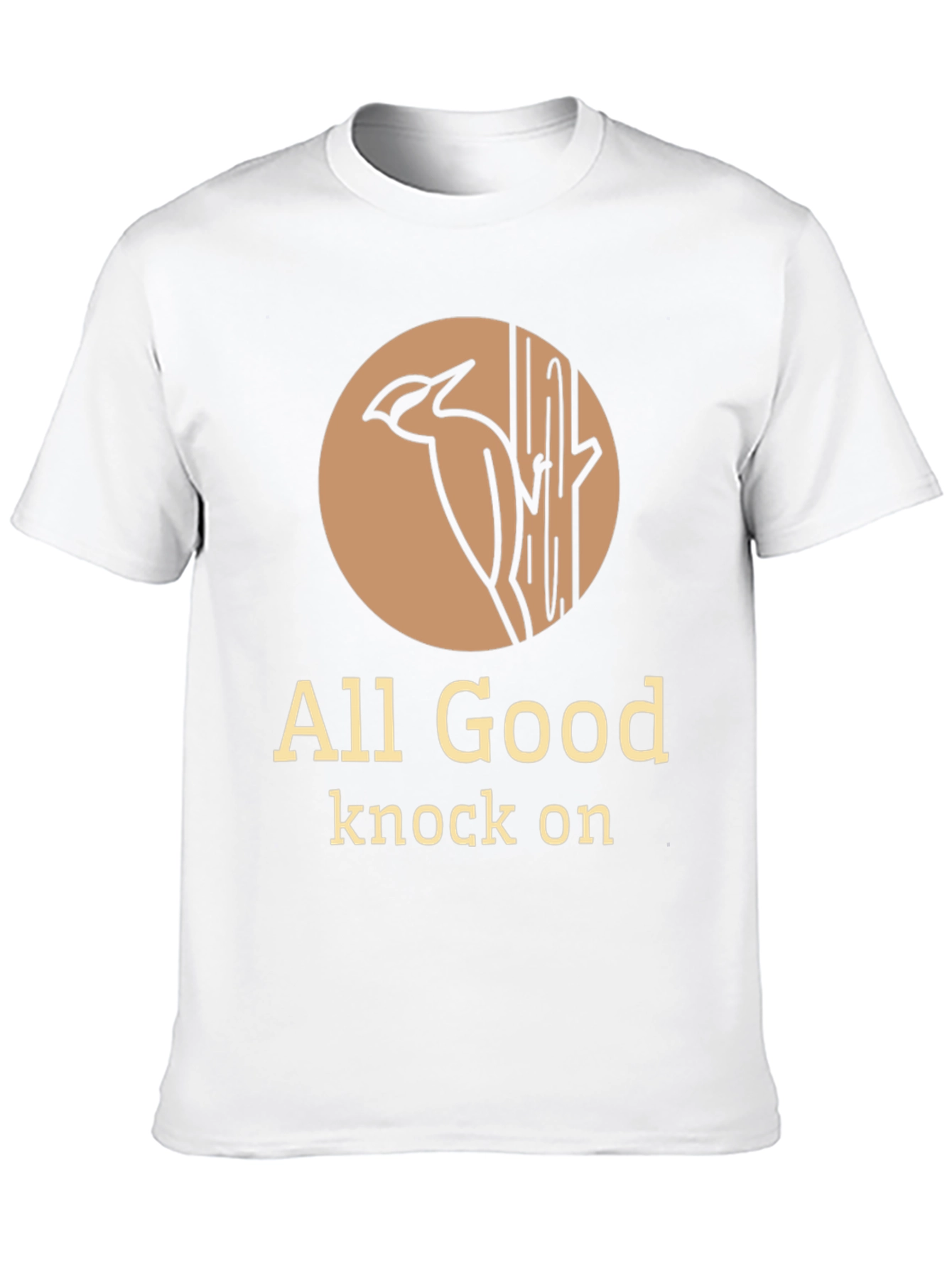 All Good Knock On Graphic Tee - Woodpecker Design