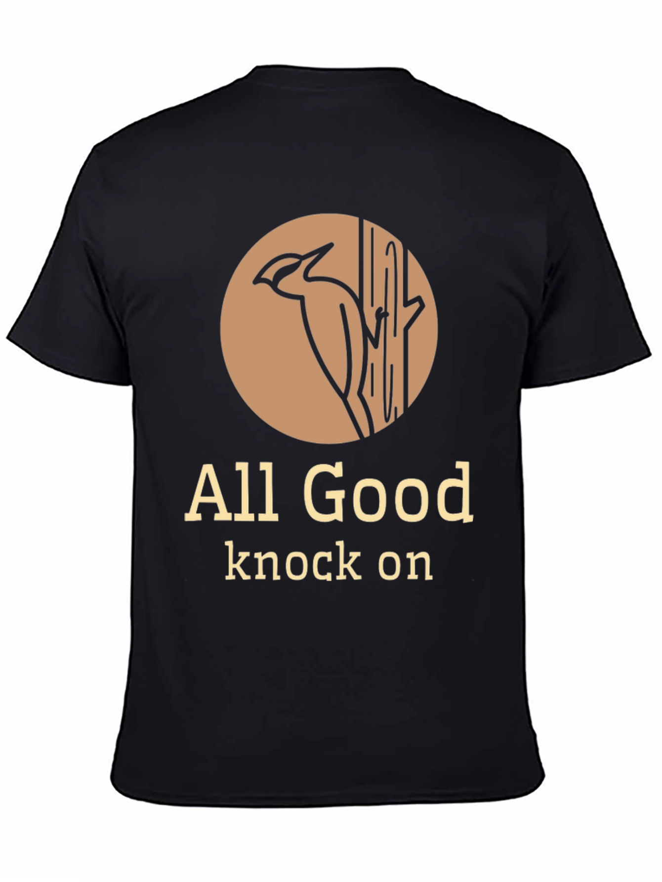 All Good Knock On Graphic Tee - Woodpecker Design