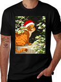 Pixel Cat Christmas Tee